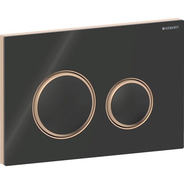 Geberit Betätigungsplatte Sigma21, für 2-Mengen-Spülung rotgold, schwarz, 115650SJ1