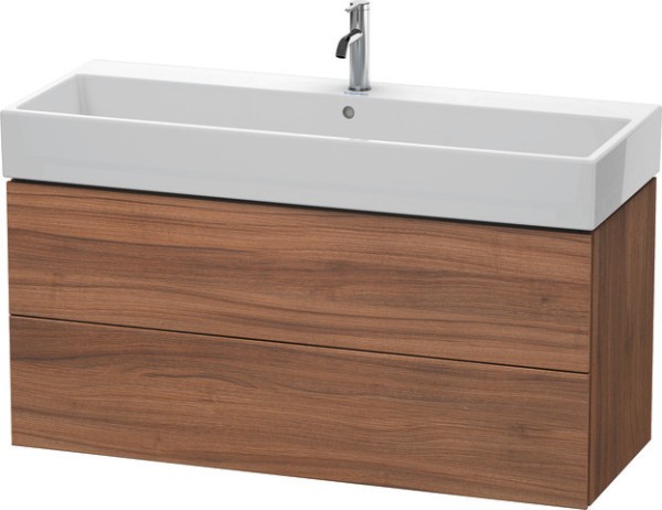 Duravit L-Cube Waschtischunterbau wandhängend Nussbaum Matt 1184x459x544 mm - LC627907979