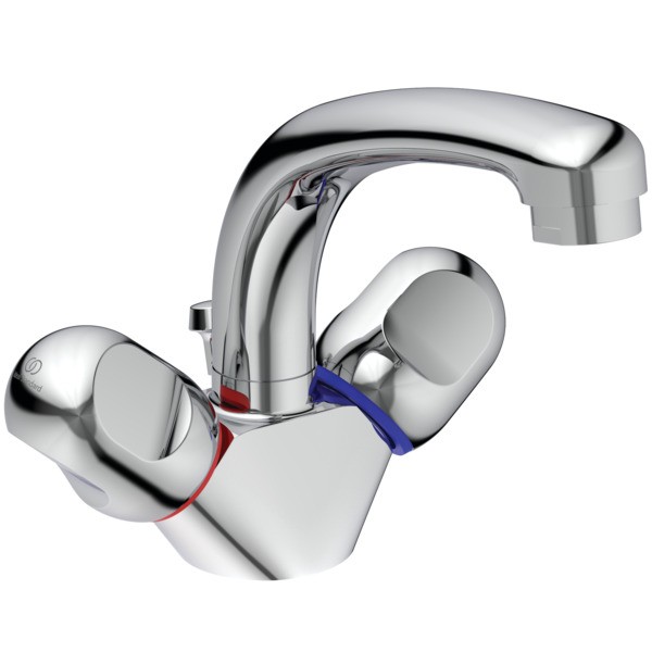 Ideal Standard Zweigriff-Waschtischarmatur Alpha, mit Ablaufgarnitur,