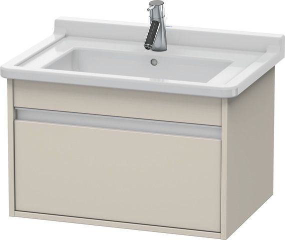 Duravit Ketho Waschtischunterbau wandhängend Taupe Matt 800x455x410 mm - KT666409191