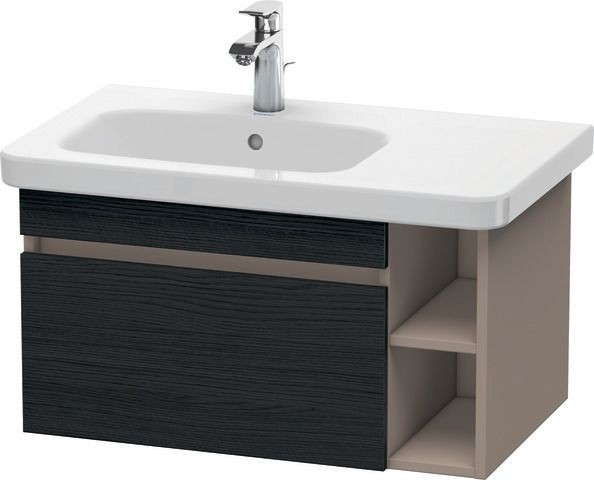 Duravit DuraStyle Waschtischunterbau wandhängend Eiche Schwarz & Basalt Matt 730x448x398 mm - DS6394