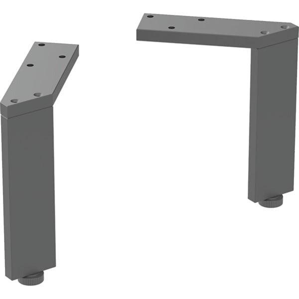 Geberit Set Füße schmal (2 Stück): H=15-15.8cm, schwarz / pulverbeschichtet matt, 500367161