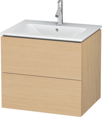 Duravit L-Cube Waschtischunterbau wandhängend Natur Eiche Matt 620x481x550 mm - LC624003030
