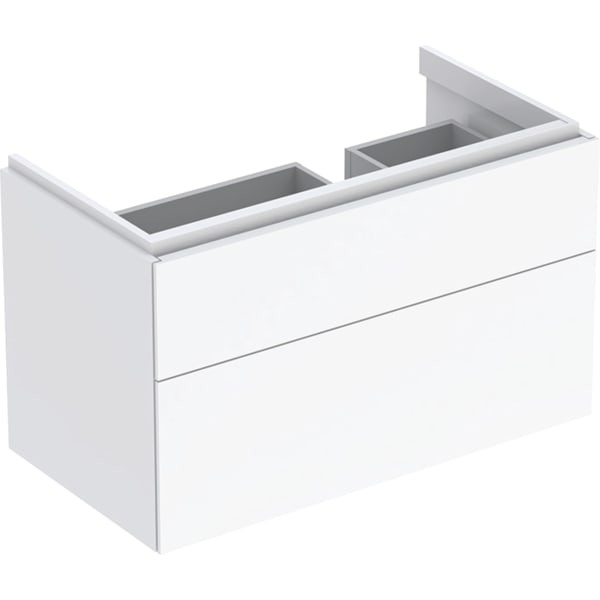 Geberit Xeno2 Unterschrank f. Waschtisch m. Ablagefläche links m. 2 Schubladen, 88x53x46,2cm, weiß,
