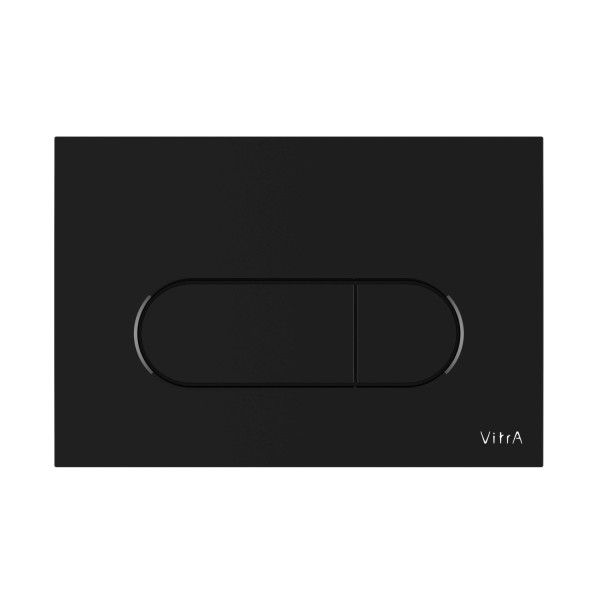 VitrA Root Round WC-Betätigungsplatte für 2?Mengen?Spülung Schwarz Hochglanz,740-2250