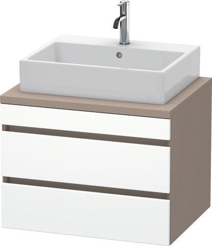Duravit DuraStyle Konsolenwaschtischunterbau wandhängend Weiß & Basalt Matt 700x548x512 mm - DS53160