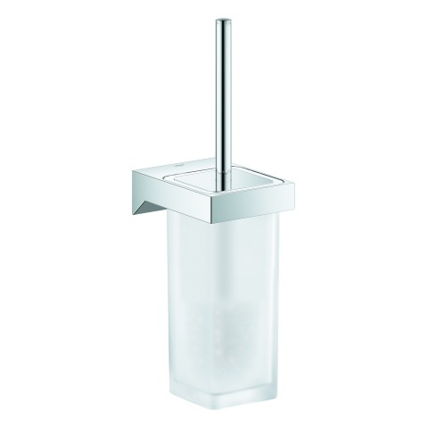 Grohe WC-Bürstengarnitur Selection Cube 40857 Glas/Metall Wandmontage chrom, 40857000