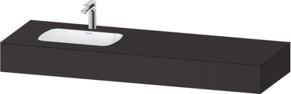 Duravit Qatego Einbauwaschtisch mit Konsole Graphit Supermatt 1600x550x170 mm - QA4693080800000