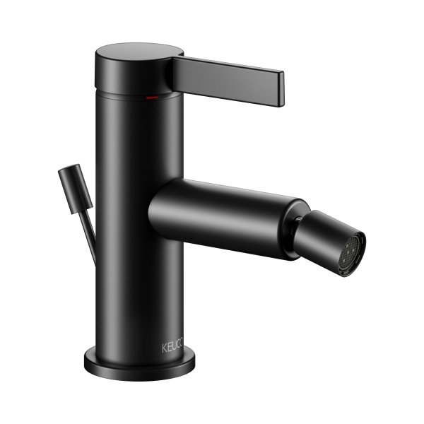 Keuco IXMO Pure Black Selection Einhebel-Bidetmischer, mit Zugstangen-Ablaufgarnitur