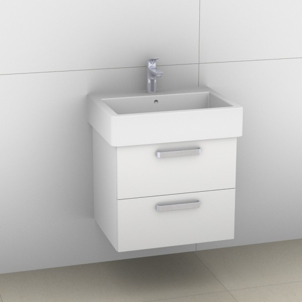 Artiqua 411 Waschtischunterschrank für Vero 045460 Weiß Glanz, 411-WU2L-D18-7050-68