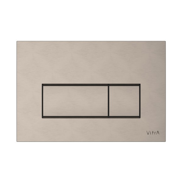 VitrA Root Square WC-Betätigungsplatte für 2?Mengen?Spülung Nickel gebürstet,740-2395