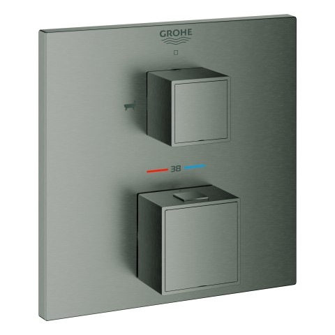 GROHE THM-Wannenbatterie Grohtherm Cube 24155 FMS für 35600 hard graphite geb., 24155AL0