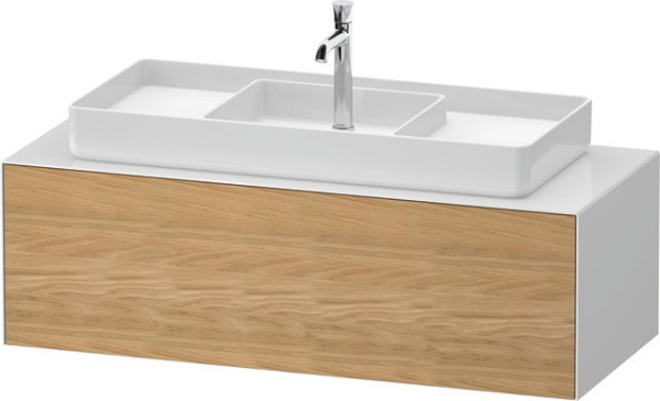 Duravit White Tulip Konsolenwaschtischunterbau wandhängend Natur Eiche & Weiß Matt & Hochglanz 1300x
