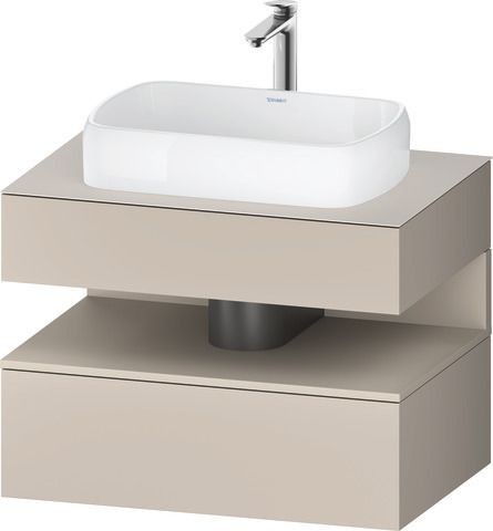 Duravit Qatego Konsolenwaschtischunterbau wandhängend Taupe Matt 800x550x600 mm - QA4730083910000