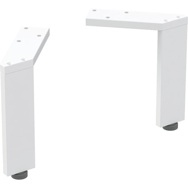 Geberit Set Füße schmal (2 Stück): H=15-15.8cm, weiß / pulverbeschichtet matt, 500367011