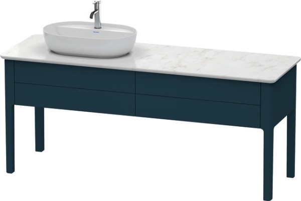 Duravit Luv Konsolenwaschtischunterbau bodenstehend Nachtblau Seidenmatt 1733x570x743 mm - LU9563L98