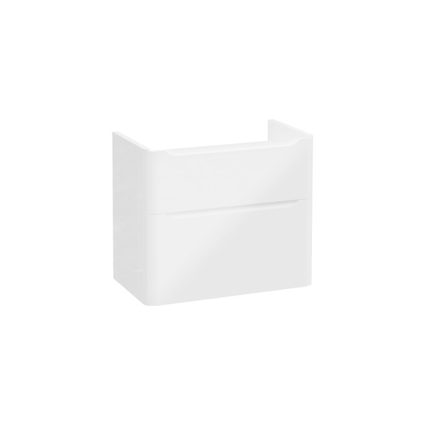 VitrA New Integra Round Waschtischunterschrank mit 2 Vollauszügen 76 x 45 x 65 Weiß Hochglanz,70014