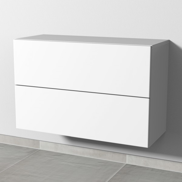 Sanipa 4balance Anbauschrank mit 2 Auszügen, Weiß-Matt, DL10101