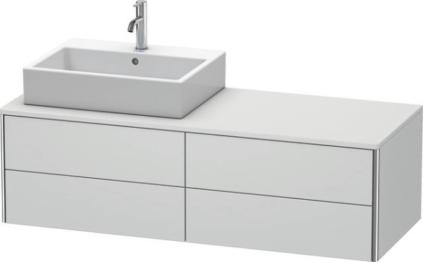Duravit XSquare Konsolenwaschtischunterbau wandhängend Weiß Seidenmatt 1400x548x400 mm - XS4913L3636