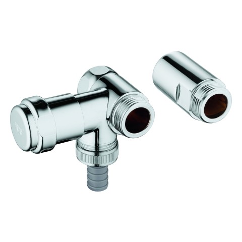 GROHE WAS-Ventil Batt. 41040 Design-Gr. DN20 Anschluss links für 1/2 chrom