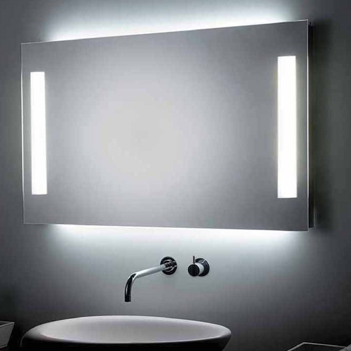 KOH-I-NOOR PL Spiegel mit Raumbeleuchtung und Spiegelbeleuchtung, B: 70 cm, H: 90 cm