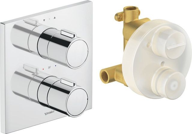 Duravit Thermostatarmaturen Thermostat Unterputz Set Chrom Hochglanz - TH4200007010 TH4200007010