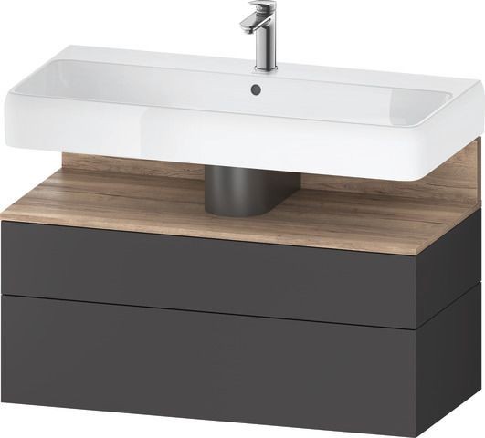 Duravit Qatego Waschtischunterbau wandhängend Graphit Matt 990x470x590 mm - QA4395055490000