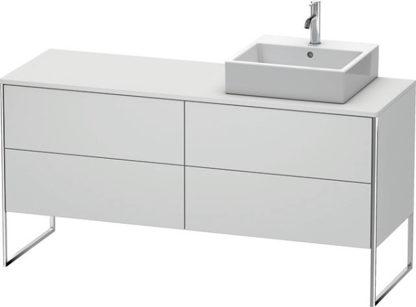 Duravit XSquare Konsolenwaschtischunterbau bodenstehend Weiß Seidenmatt 1600x548x778 mm - XS4924R363