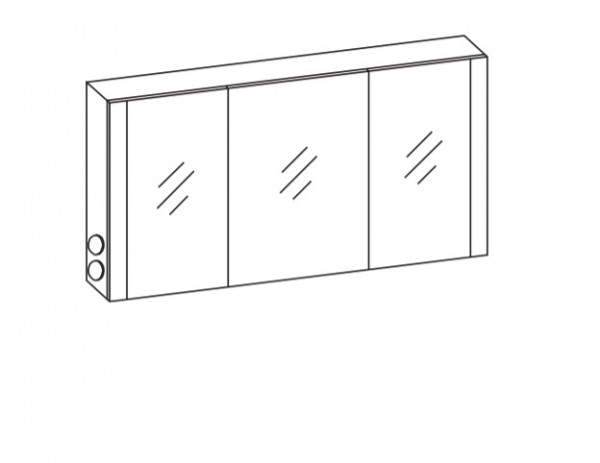Artiqua LED-Spiegelschrank, Riviera Eiche quer NB, 071-SET-5-13-LA-438