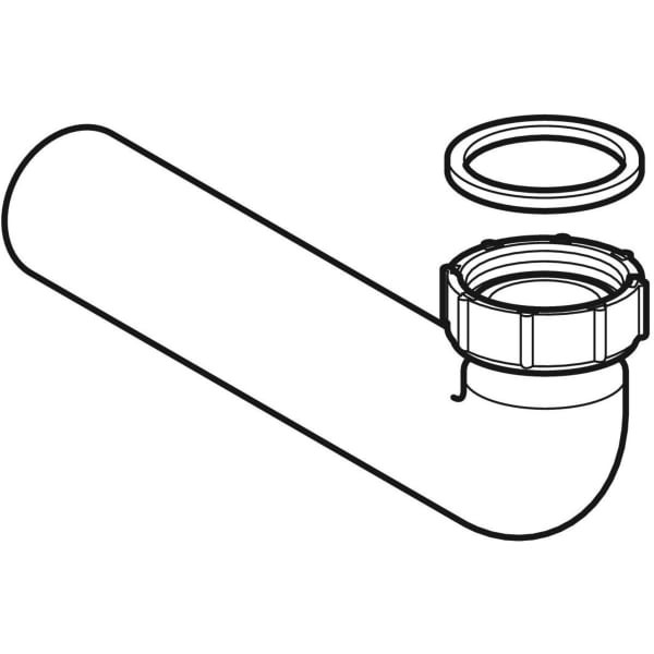 Geberit Anschlussbogen 90Gr mit ÜM zu UP-Geruchsverschluss für Waschtisch, 242021111