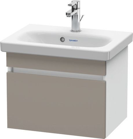 Duravit DuraStyle Waschtischunterbau wandhängend Basalt & Weiß Matt 500x368x398 mm - DS630304318