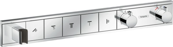 Hansgrohe Thermostat Unterputz RainSelect Fertigset 5 Verbraucher chrom, 15358000