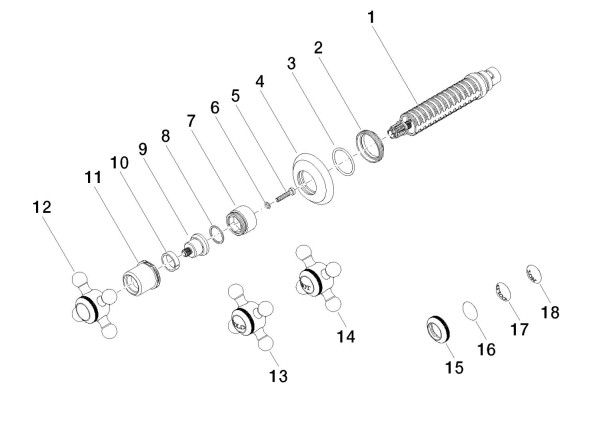 Dornbracht Unterputzventil , rechtsschließend MADISON 36607361 1/2" Dark Platinum gebürstet