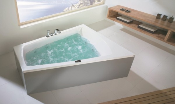 Hoesch Badewanne Largo Trapez 1800x1400 rechts,
