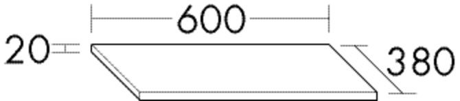 Burgbad Ablage rc40 System PG2 20x600x380 Eiche Natur, ACGN060F4100 ACGN060F4100