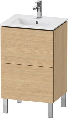 Duravit L-Cube Waschtischunterbau bodenstehend Natur Eiche Matt 520x421x704 mm - LC667103030