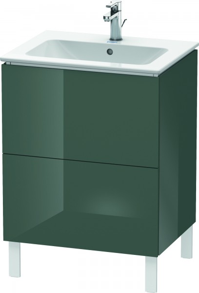 Duravit L-Cube Waschtischunterbau bodenstehend Dolomiti Grau Hochglanz 620x481x704 mm - LC662503838