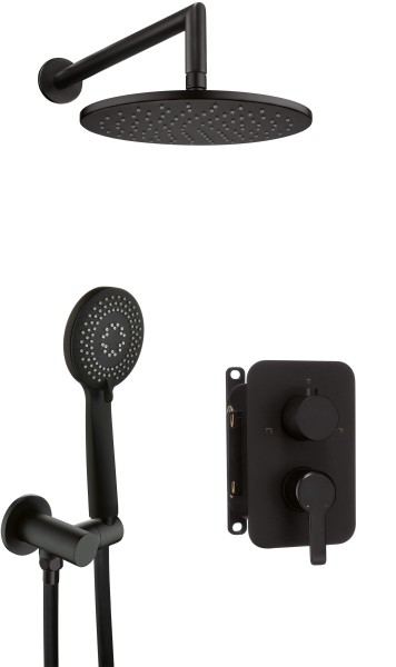 Neuesbad Serie 200 Unterputz-Duschset mit Smart-Box, Schwarz