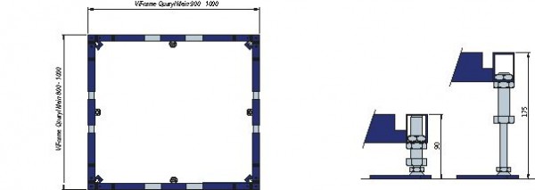 Villeroy & Boch ViFrame Montagerahmen für Duschwannen bis 1000x1000, U91412300