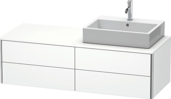Duravit XSquare Konsolenwaschtischunterbau wandhängend Weiß Supermatt 1400x548x400 mm - XS4913R8484