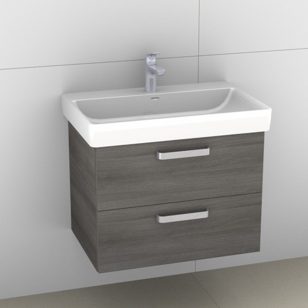 Artiqua 415 Waschtischunterschrank für Pro S 810967 Graphit Struktur quer, 415-WU2L-L56-7098-401