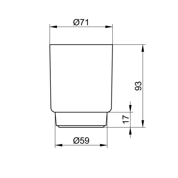 Keuco Acrylglas-Becher Plan 14950, 14950000100