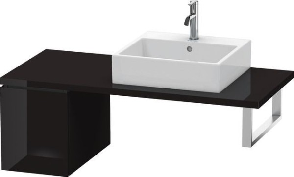 Duravit L-Cube Unterschrank für Konsole Schwarz Hochglanz 320x547x400 mm - LC583004040
