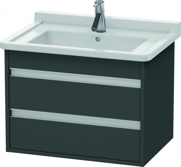 Duravit Ketho Waschtischunterbau wandhängend Graphit Matt 650x455x480 mm - KT664304949