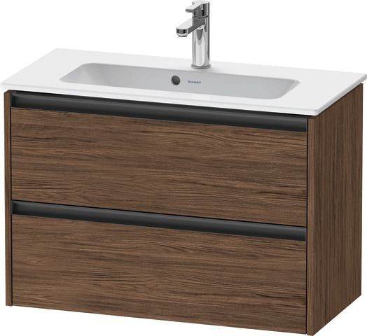 Duravit Ketho.2 Waschtischunterbau wandhängend Nussbaum dunkel Matt 810x390x549 mm - K25256021210000