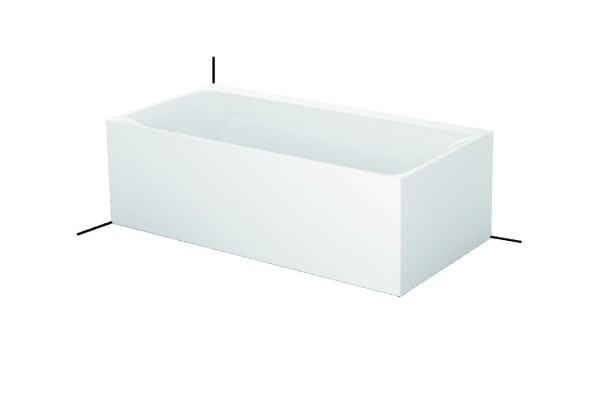 Bette Lux IV Silhouette Side 3460 CERVS, 170x85x45 cm S H:58 cm Snow 440 Ecke li, 3460-440CERVS