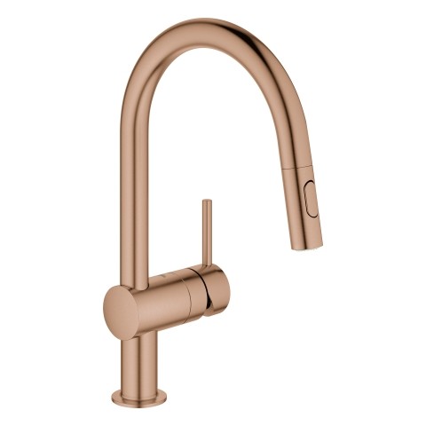 GROHE EH-Spültischbatterie Minta 32321 C-Auslauf Spülbrause warm sunset geb., 32321DL2