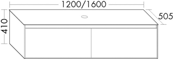 Burgbad Waschtischunterschrank rc40 Dunkelgrau Ultramatt/Schilf Hochglanz, SGBS160F5762A0048