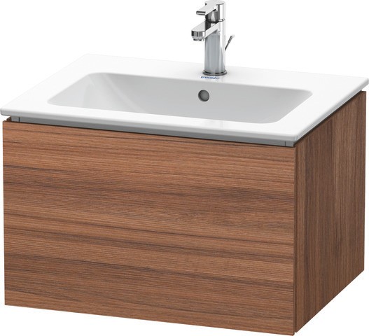 Duravit L-Cube Waschtischunterbau wandhängend Nussbaum Matt 620x481x400 mm - LC6140079790E00