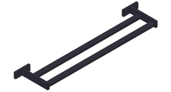 Giese Badetuchhalter doppelt schwarz matt, 39081-14